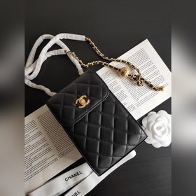 Chanel с двойным C-образным замком и регулируемой цепочкой из ове