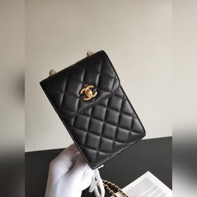 Chanel с двойным C-образным замком и регулируемой цепочкой из ове