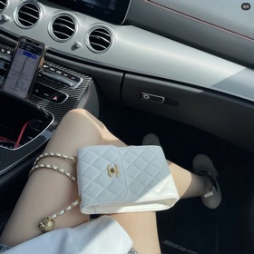 Chanel с двойным C-образным замком и регулируемой цепочкой из ове