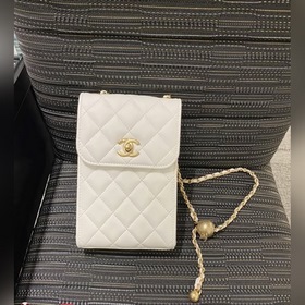 Chanel с двойным C-образным замком и регулируемой цепочкой из ове