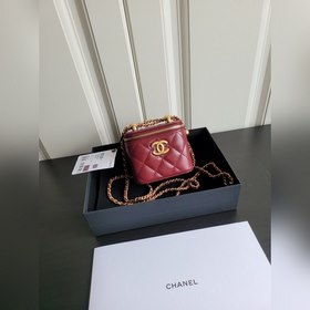 Chanel Импортная кожа с масляным покрытием, маленькая косметичка