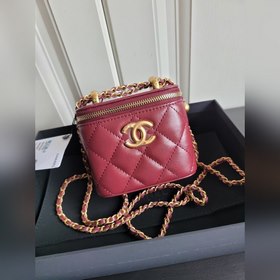 Chanel Импортная кожа с масляным покрытием, маленькая косметичка 