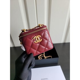 Chanel Импортная кожа с масляным покрытием, маленькая косметичка 