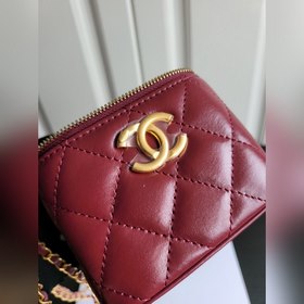 Chanel Импортная кожа с масляным покрытием, маленькая косметичка 