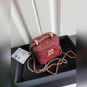 Chanel Импортная кожа с масляным покрытием, маленькая косметичка