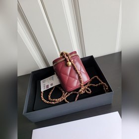 Chanel Импортная кожа с масляным покрытием, маленькая косметичка 