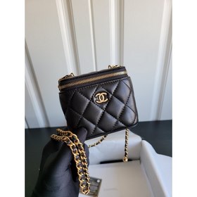 CHANEL Весенняя сумка-коробка Изысканная и оригинальная косметич