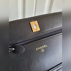 Chanel Кожаная сумка Cf woc с ромбовидным узором, регулируемый ре