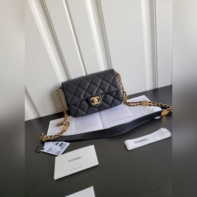 CHANEL Сумка через плечо с золотой цепочкой, модель 99177 Действи
