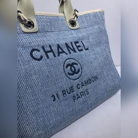 CHANEL Модель A66941 Женская сумка для покупок из джинсовой ткани