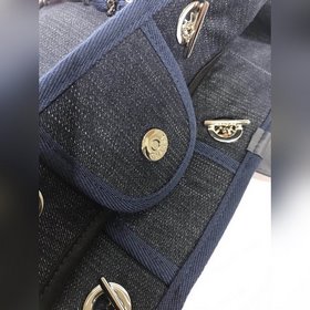 CHANEL Модель A66941 Женская сумка для покупок из джинсовой ткани