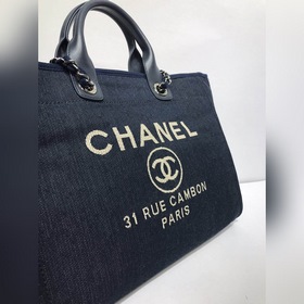 CHANEL Модель A66941 Женская сумка для покупок из джинсовой ткани