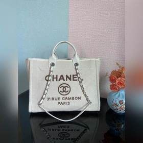 CHANEL Модель A66941 Большая ручная сумка для пляжа Материал： вел