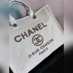 CHANEL Модель A66941 Большая ручная сумка для пляжа Материал： вел