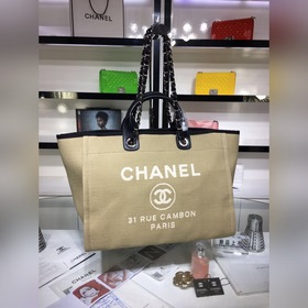 CHANEL Модель A66941 Женская сумка-тоут из джинсовой ткани для по