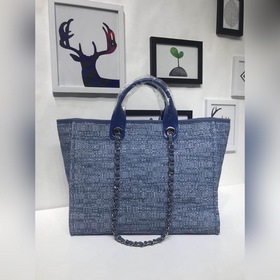 CHANEL Модель A66941 Женская сумка для покупок из джинсовой ткани