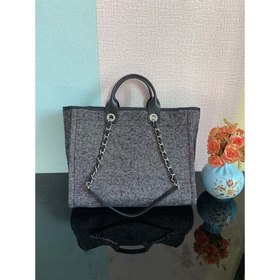 CHANEL Модель A66941 Большая сумка для пляжа Материал： вельвет, с