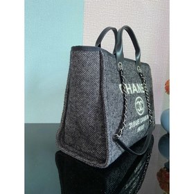 CHANEL Модель A66941 Большая сумка для пляжа Материал： вельвет, с