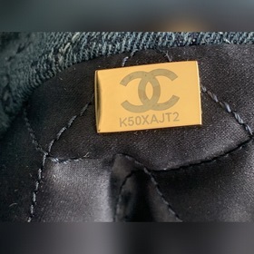 CHANEL Импортная сумка из джинсовой ткани с цепочкой Большой разм