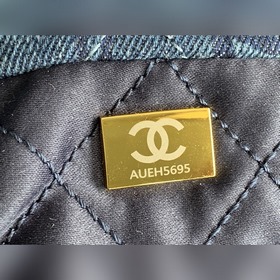 CHANEL Импортная сумка из джинсовой ткани с цепочкой Большой разм