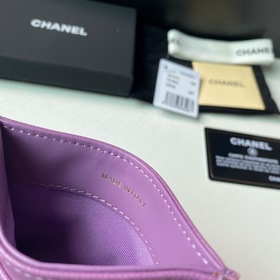 CHANEL Классический кожаный кошелек, модель 31510 Материал с мелк