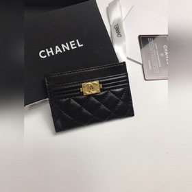 Chanel Кожаный чехол для карт Полностью из кожи, с безупречной от