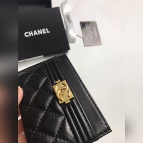 Chanel Кожаный чехол для карт Полностью из кожи, с безупречной от