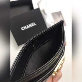 Chanel Кожаный чехол для карт Полностью из кожи, с безупречной от