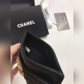 Chanel Кожаный чехол для карт Полностью из кожи, с безупречной от