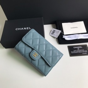 CHANEL Модель A84341 Средний кошелек с тремя отделениями Высокок