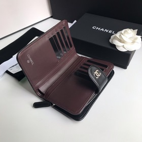 CHANEL, модель A48667, короткий кошелек Высококачественная кожа 