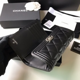 CHANEL leboy средний кошелек с тремя отделами, модель A84302 Кож