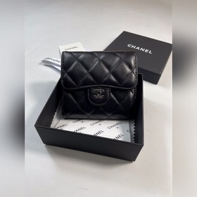 Chanel Кожаный кошелек из овечьей кожи, модель № 50086 (золотая з