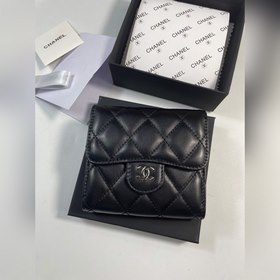 Chanel Кожаный кошелек из овечьей кожи, модель № 50086 (золотая з
