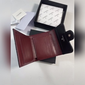Chanel Кожаный кошелек из овечьей кожи, модель № 50086 (золотая з