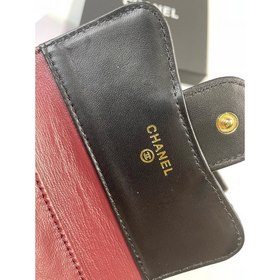Кожаный кошелек Chanel, модель 50086 (золотая застежка, серебряна