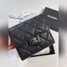Chanel Кожаный кошелек из кожи с узором «икра» Модель № 50086 (зо