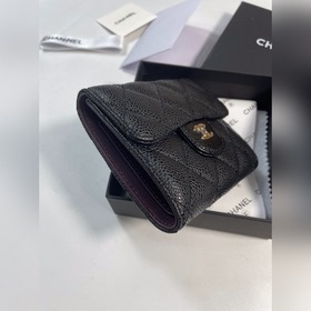 Chanel Кожаный кошелек из кожи с узором «икра» Модель № 50086 (зо