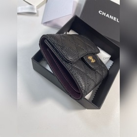Chanel Кожаный кошелек из кожи с узором «икра» Модель № 50086 (зо