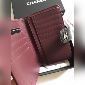 Chanel Кожаный кошелек из кожи с узором «икра» Модель № 50073 (зо