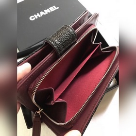 Chanel Кожаный кошелек из кожи с узором «икра» Модель № 50073 (зо