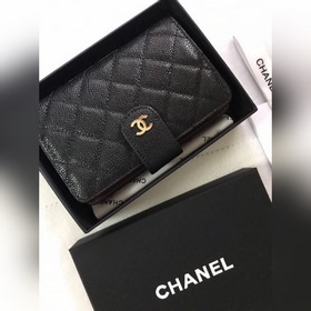 Chanel Кожаный кошелек из кожи с узором «икра» Модель № 50073 (зо