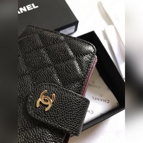 Chanel Кожаный кошелек из кожи с узором «икра» Модель № 50073 (зо
