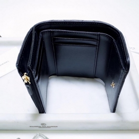 Кожаный кошелек Chanel с тремя складками Полностью ручная работа,