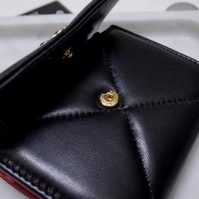 Кожаный кошелек Chanel с тремя складками Полностью ручная работа,