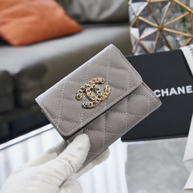 Chanel осенне-зимний кошелек с тремя складками Размер： 9,5/10/2,5