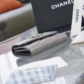 Chanel осенне-зимний кошелек с тремя складками Размер： 9,5/10/2,5