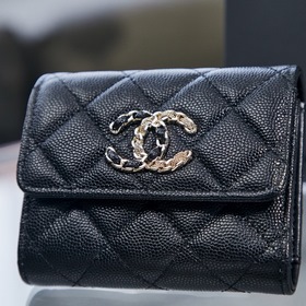 Chanel осенне-зимний кошелек с тремя складками Размер： 9,5/10/2,5