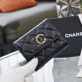 Chanel осенне-зимний кошелек с тремя складками Размер： 9,5/10/2,5