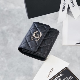 Chanel осенне-зимний кошелек с тремя складками Размер： 9,5/10/2,5